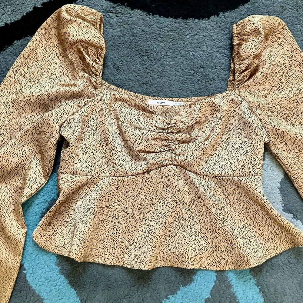 Mi Ami Ruched Bodycon Blouse